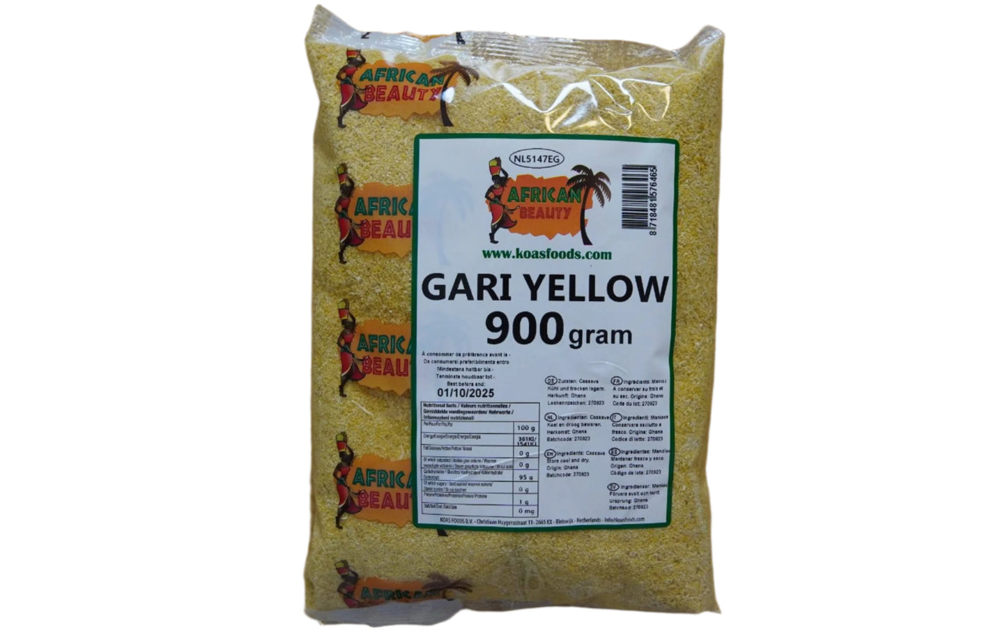 oba african store Lithuania, Yelow Gari, Cassava Roasted, Tapijoko dribsniai