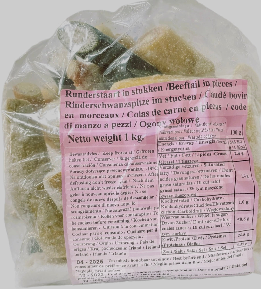 Frozen Cow Tail - 1kg EFP
