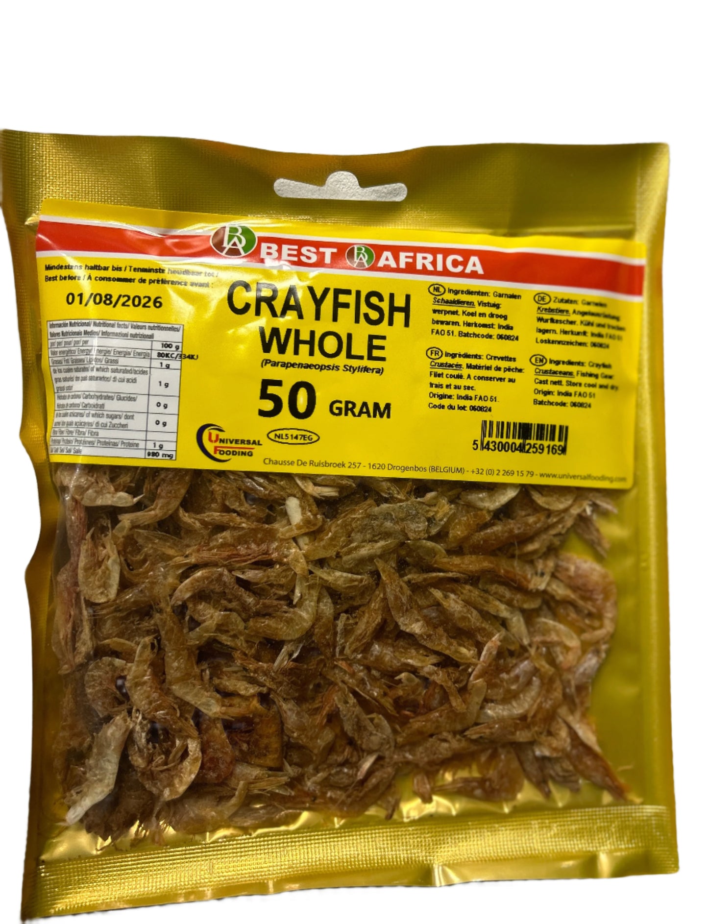 CrayFrish whole (Best Africa) 100g