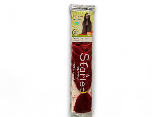 Starlet hair extensions 100% kanekalon model 82; color Cherry 165g