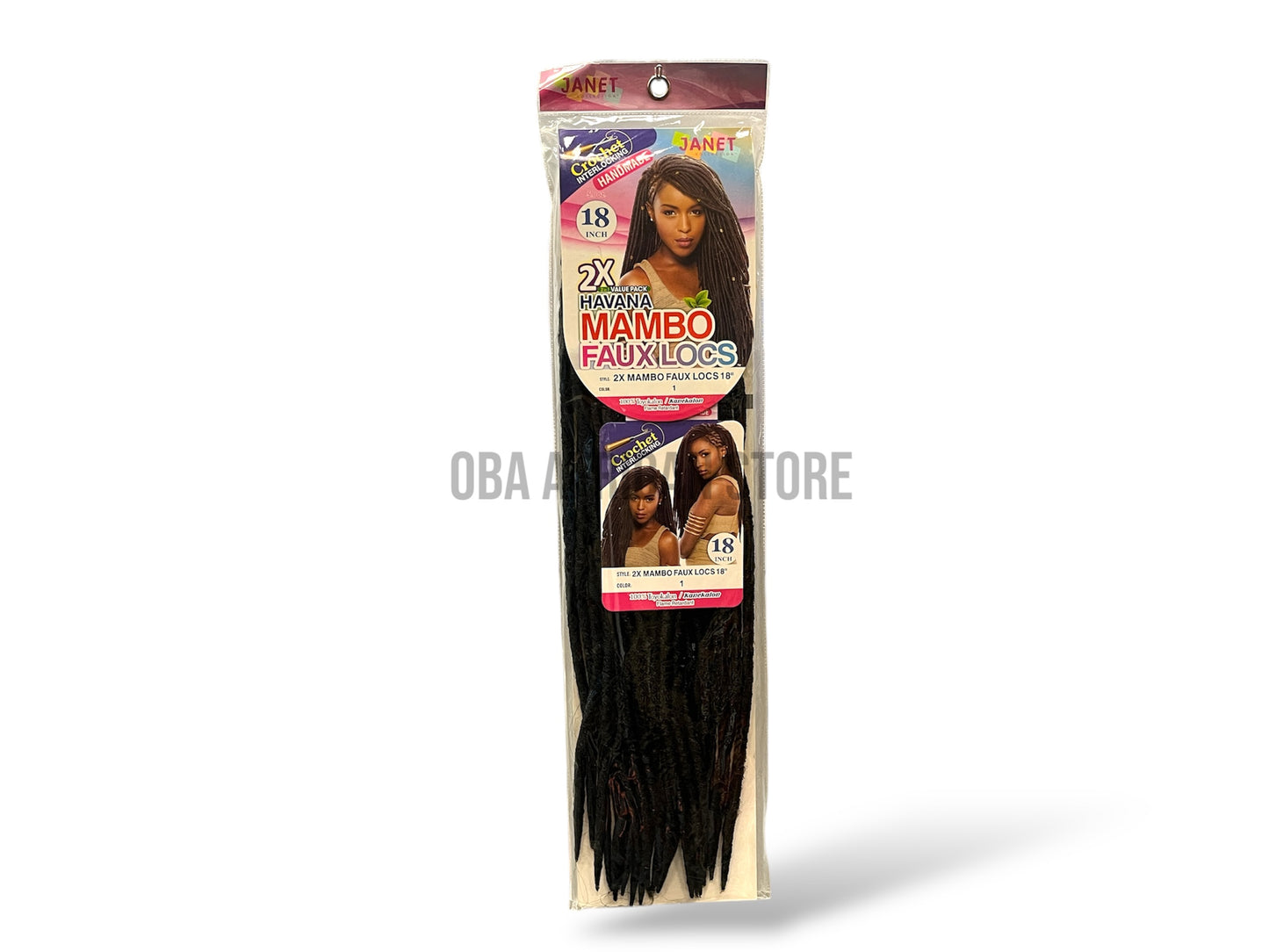 Havana Mambo Faux Locs Handmade Crochet Interlocking Hair Extensions- 18 inches