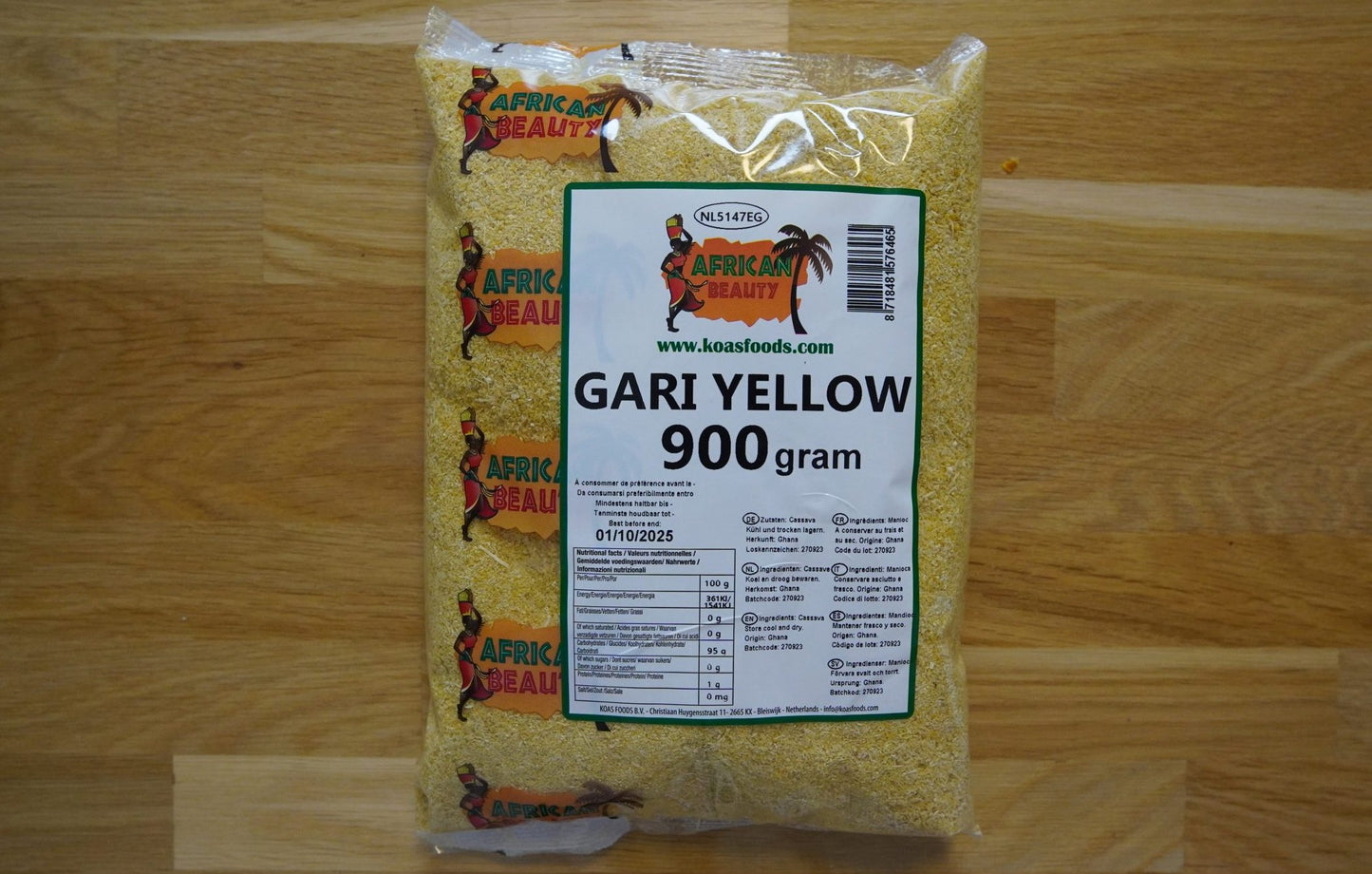 African Beauty Yellow Gari - 900g / African Beauty Geltonasis Gari - 900 g