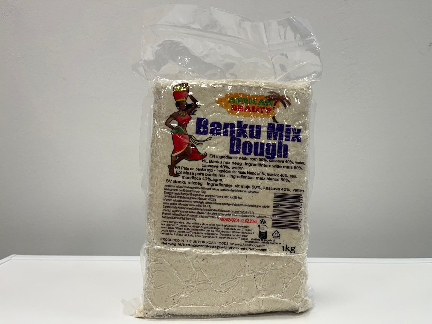 African Beauty Banku Mix Dough Vacuum- 1Kg