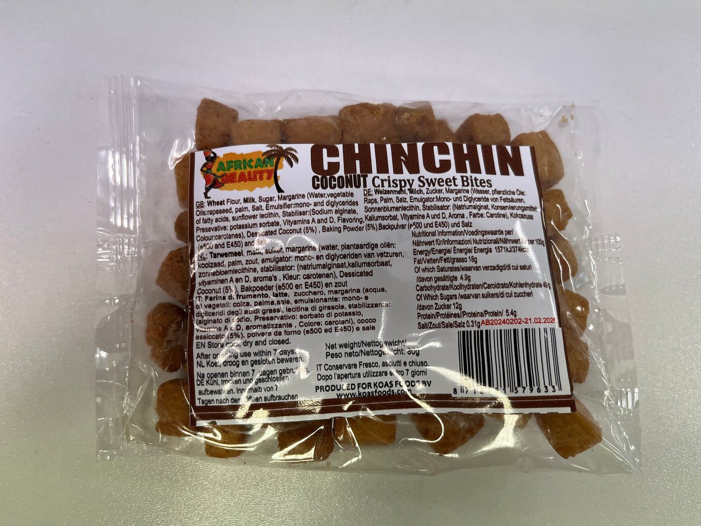 African Beauty ChinChin With Coconut 80g