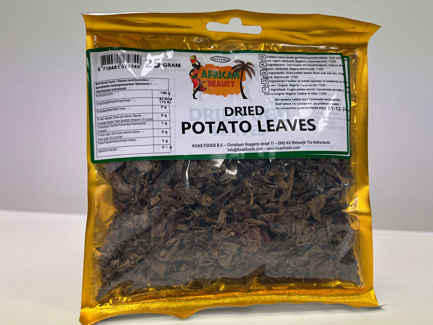 African Beauty Dried Potato Leaves - 25gr