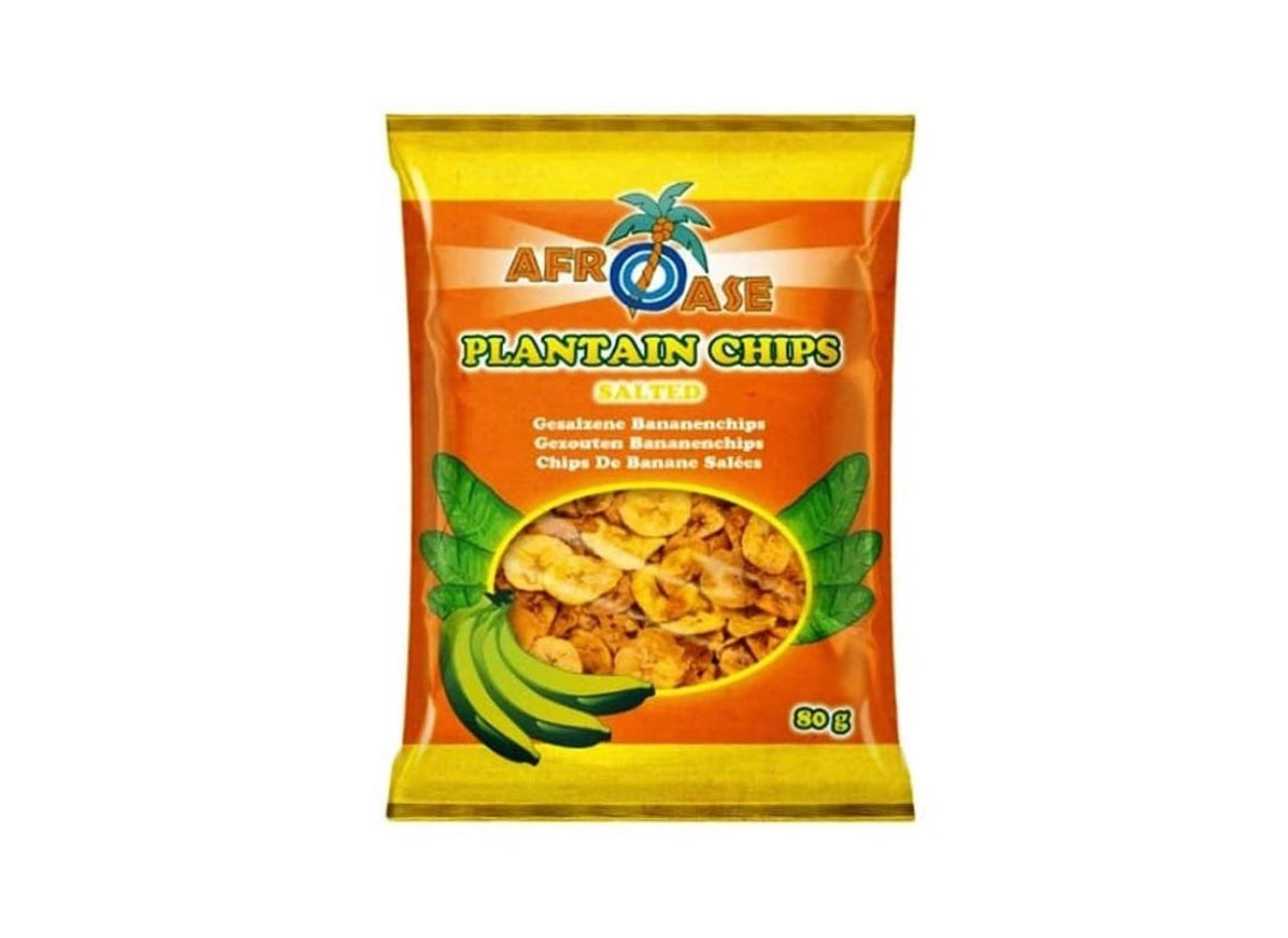 Plantain Chips Salted 80g - AFROASE