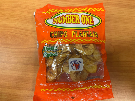 Number one chips plantain spicy 85g