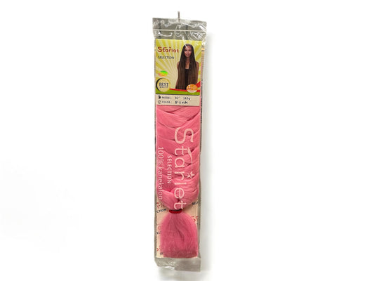 Starlet hair extensions 100% kanekalon model 82; color Pink 165g