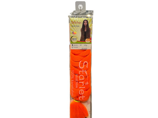 Starlet hair extensions 100% kanekalon model 82; color Orange 165g