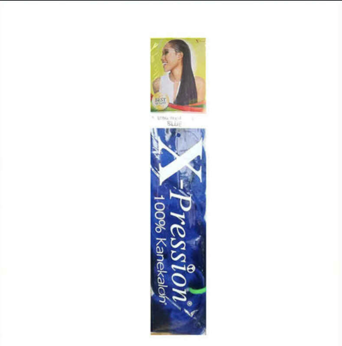 X-PRESSION Ultra Braid Color Blue Hair extensions for braiding - 82 inches 160g