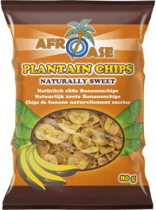 Plantain Chips Naturally Sweet 80g - AFROASE